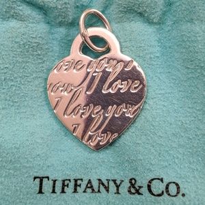 Tiffany & Co. "I Love You" Heart Tag Pendant